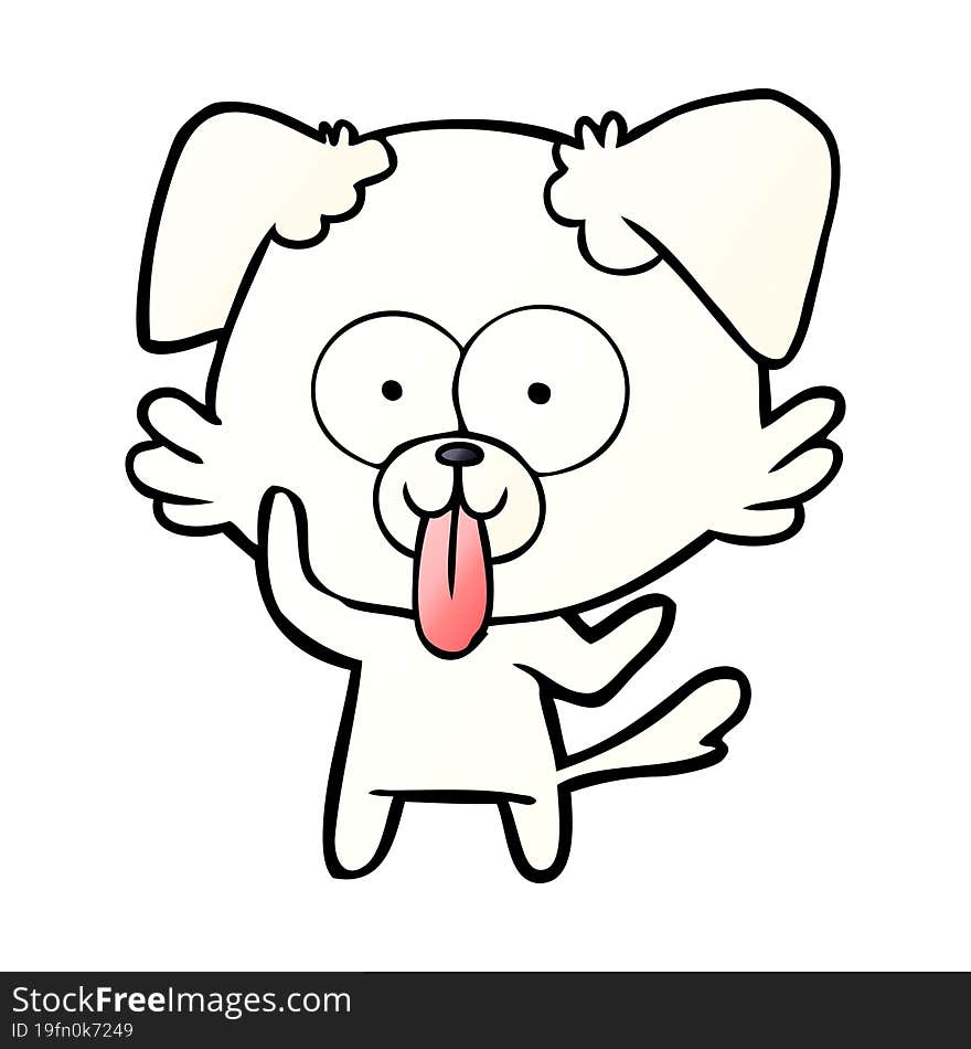 cartoon dog with tongue sticking out. cartoon dog with tongue sticking out