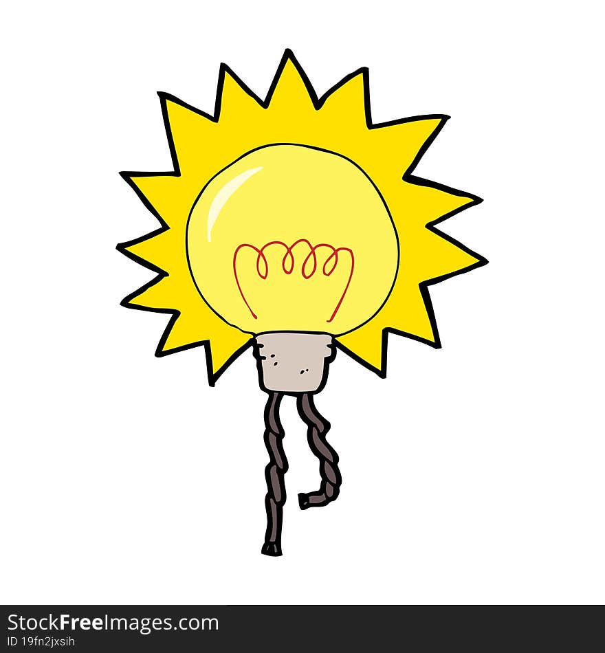 cartoon light bulb