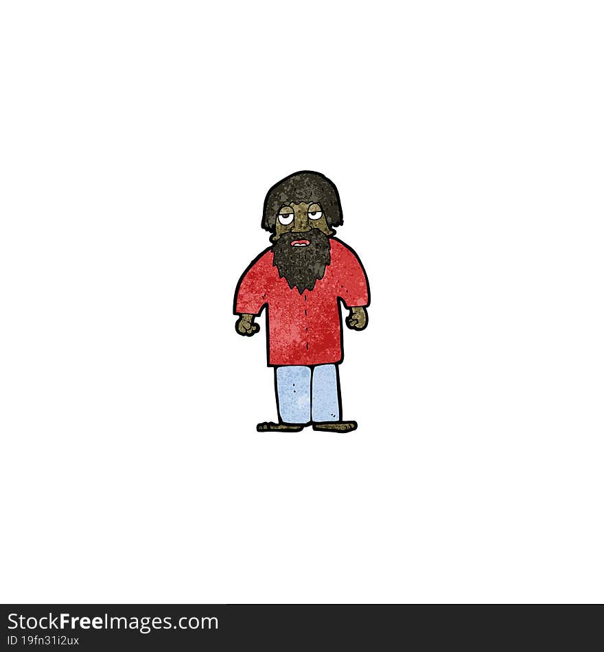 Cartoon Bearded Man