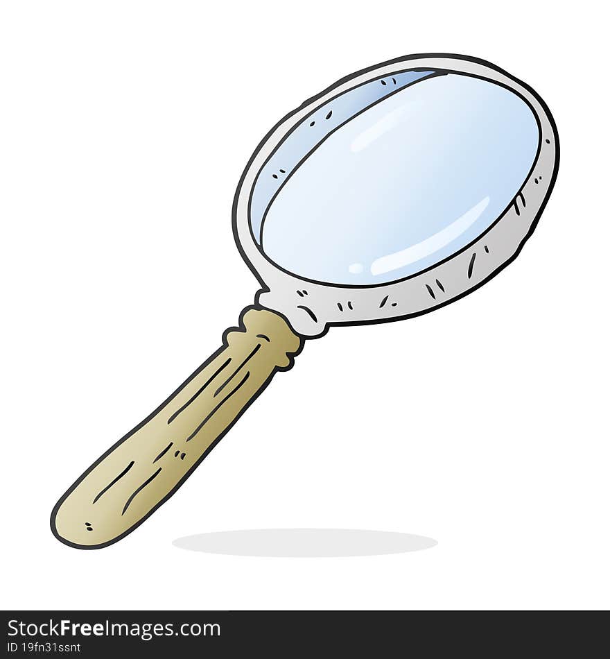 cartoon magnifying glass