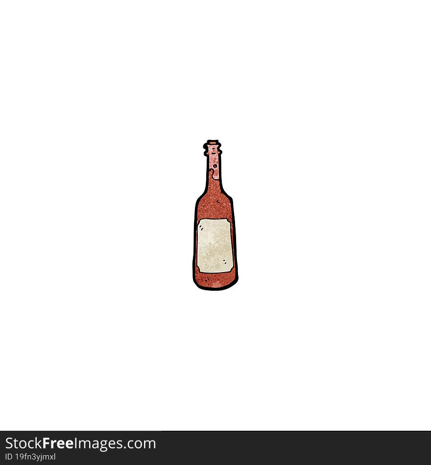 cartoon old wine bottle