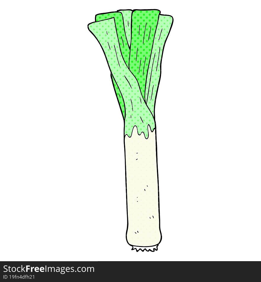 freehand drawn cartoon leek