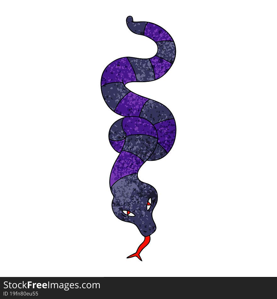 quirky hand drawn cartoon snake