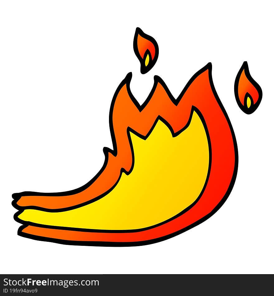 vector gradient illustration cartoon fire flame