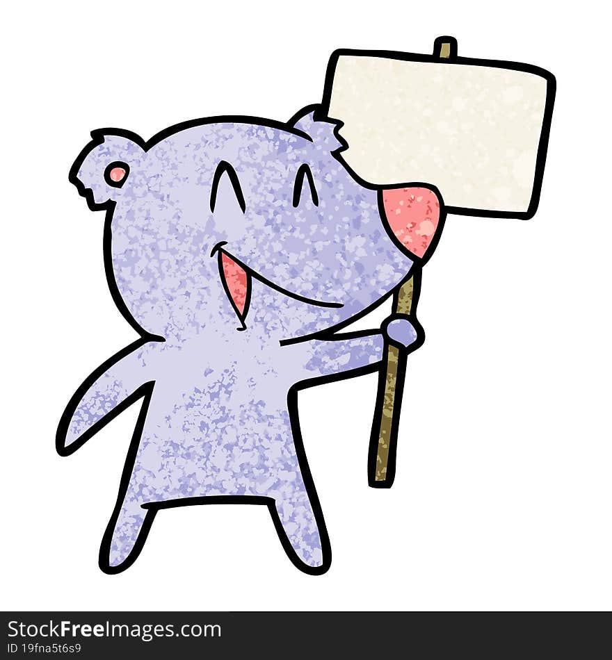 protester bear cartoon. protester bear cartoon