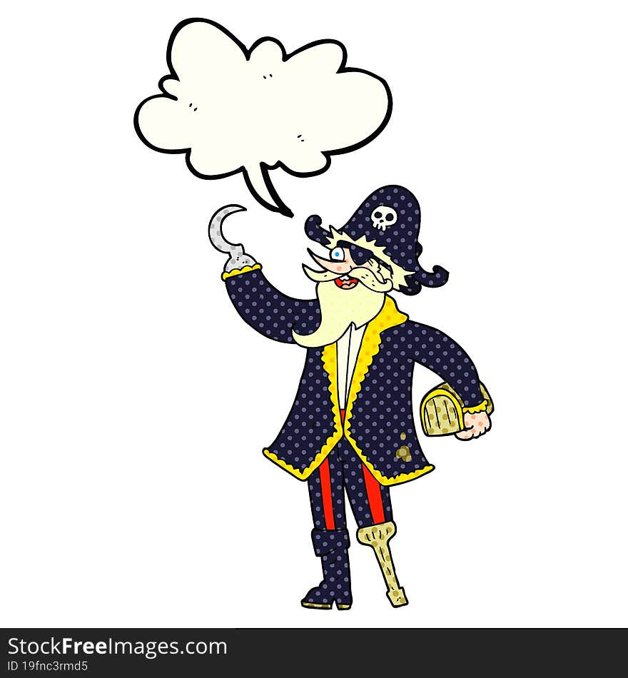 comic book speech bubble cartoon pirate captain