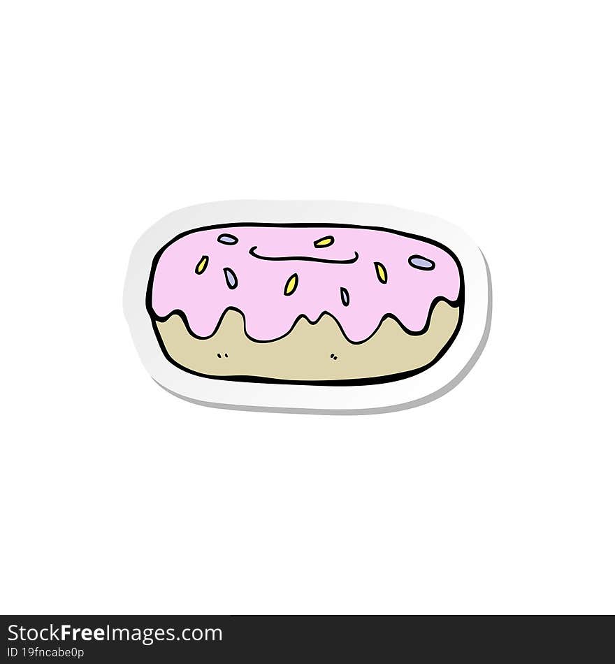 sticker of a cartoon donuts