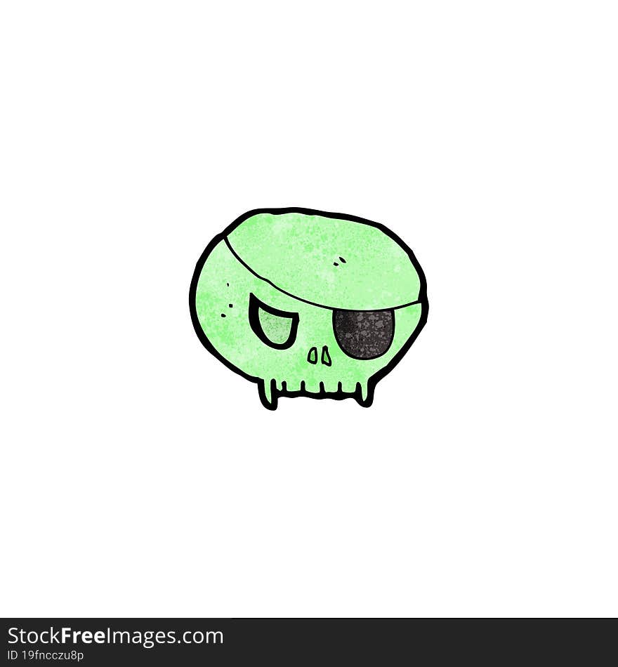 cartoon spooky pirate skull