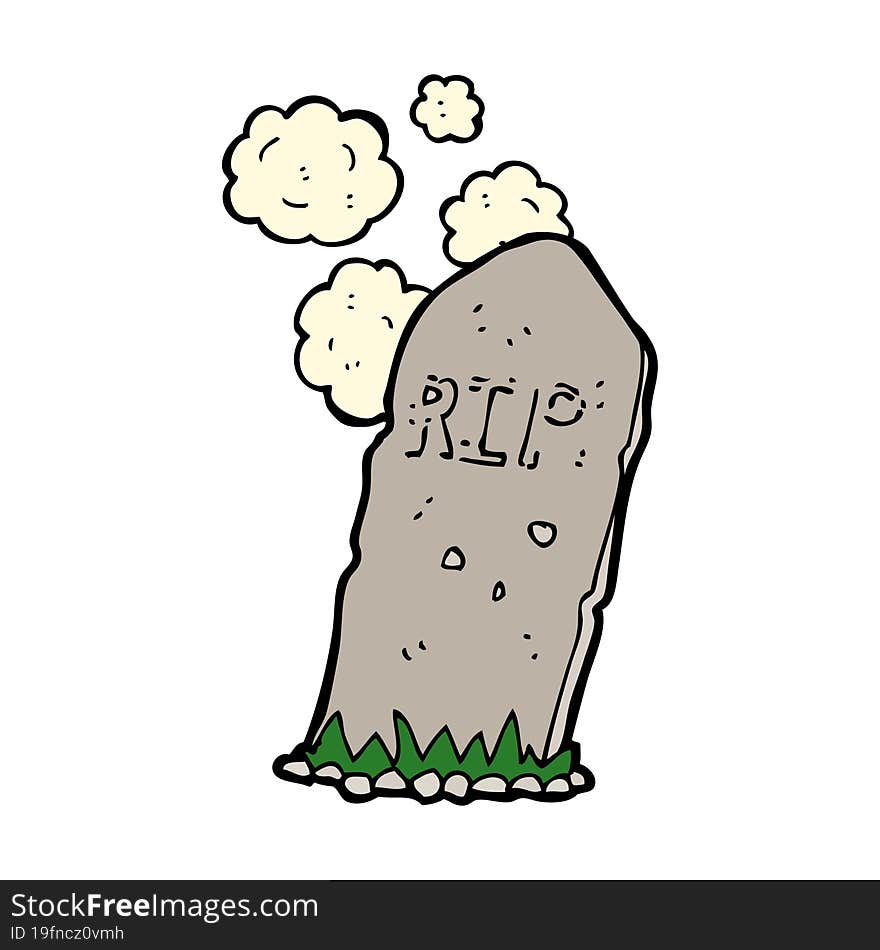 cartoon spooky grave