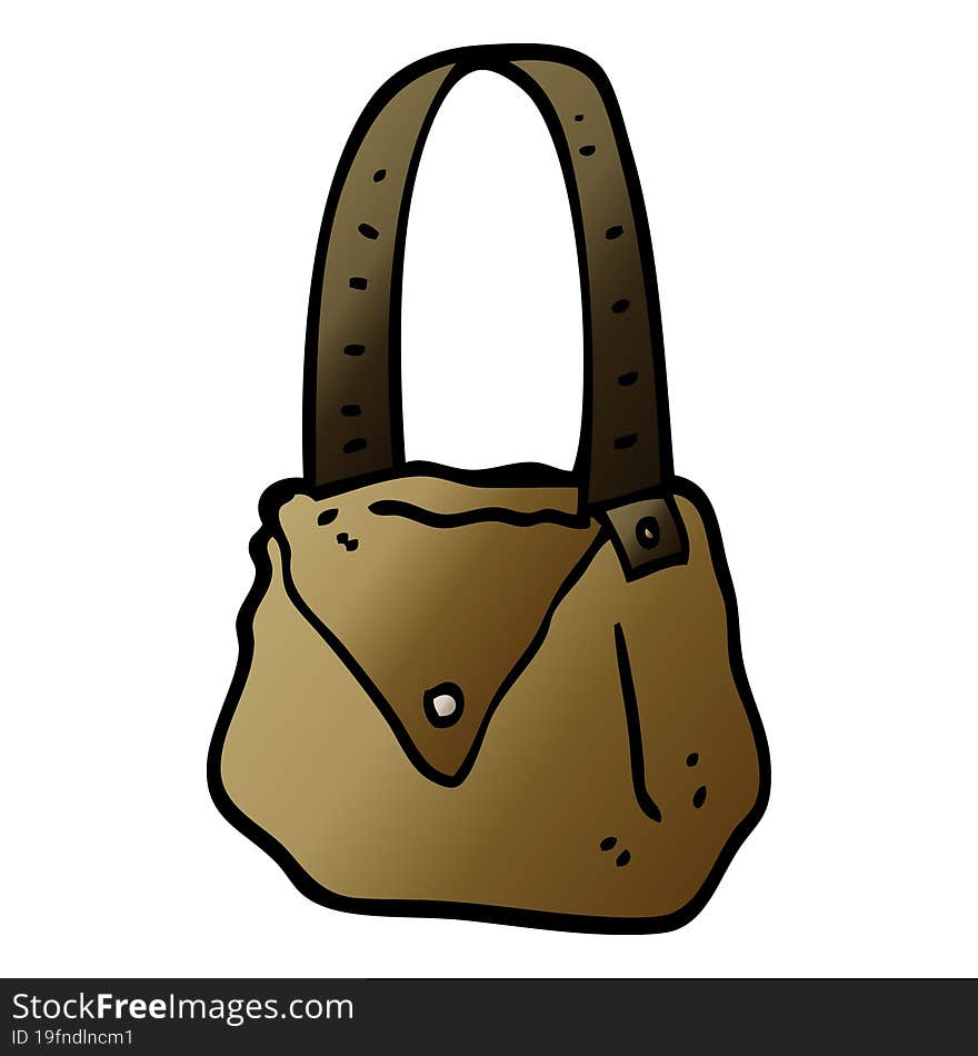 vector gradient illustration cartoon satchel