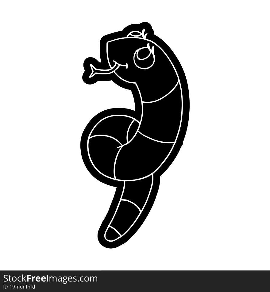 cartoon icon kawaii of a cute snake