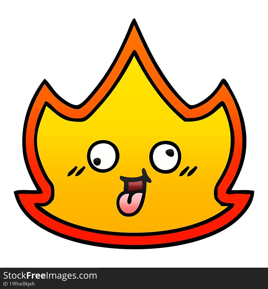 Gradient Shaded Cartoon Fire