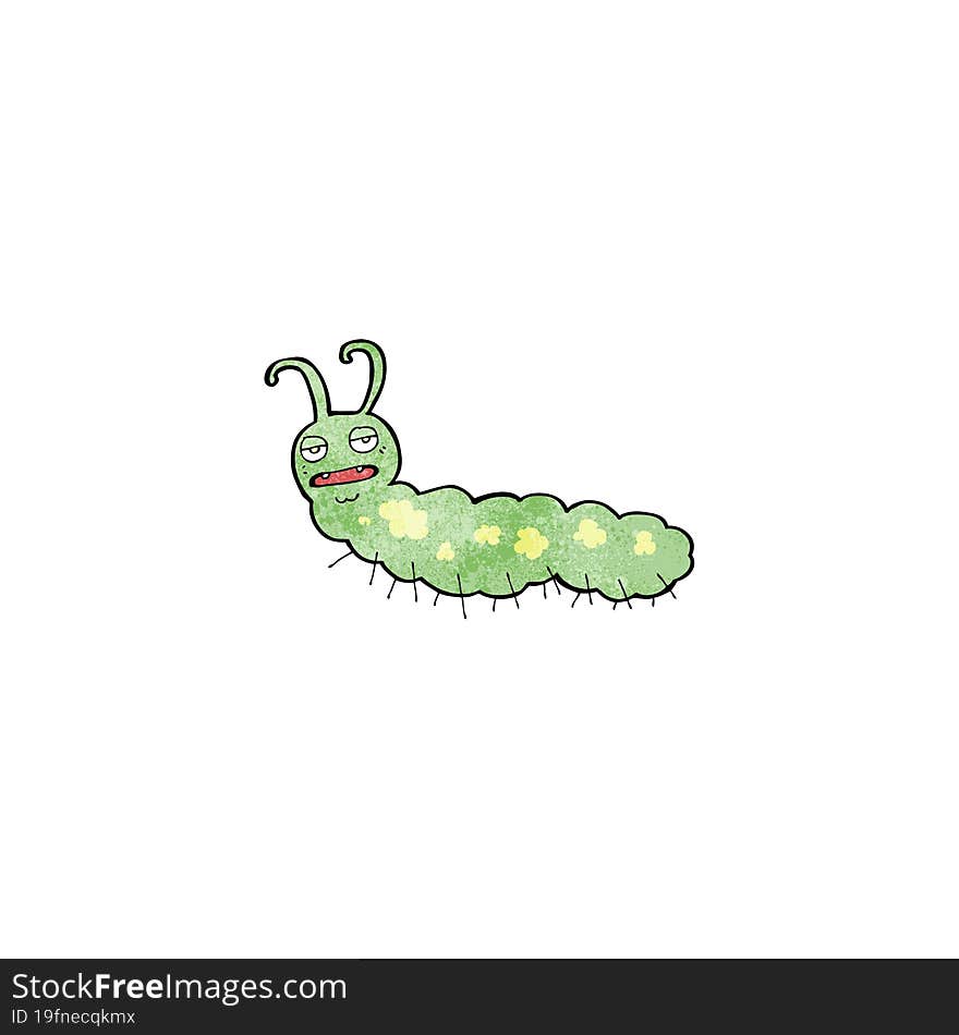 Cartoon Happy Caterpillar