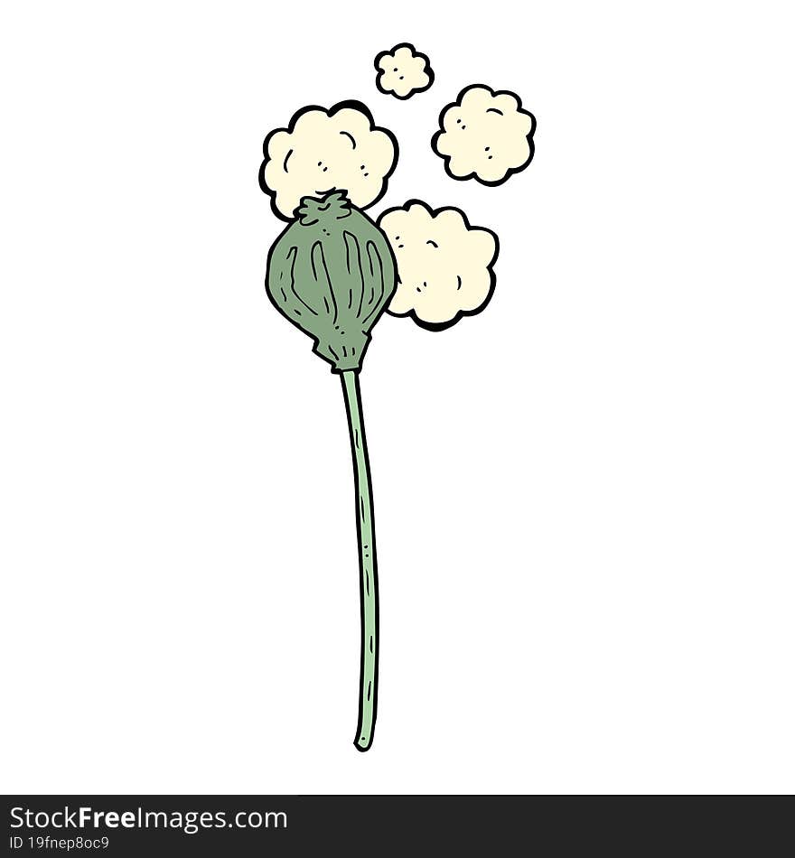 Cartoon Dried Poppy