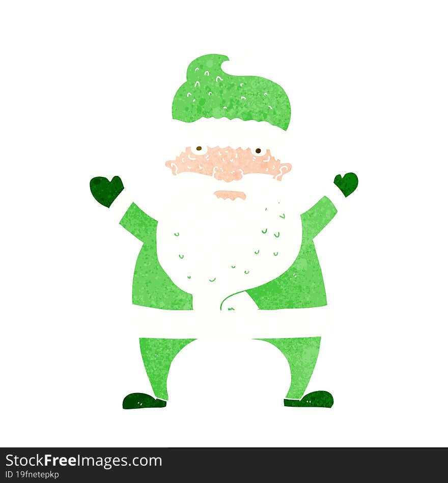 cartoon ugly santa claus