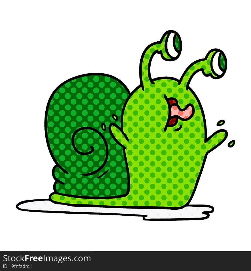 cartoon of a slimy snail