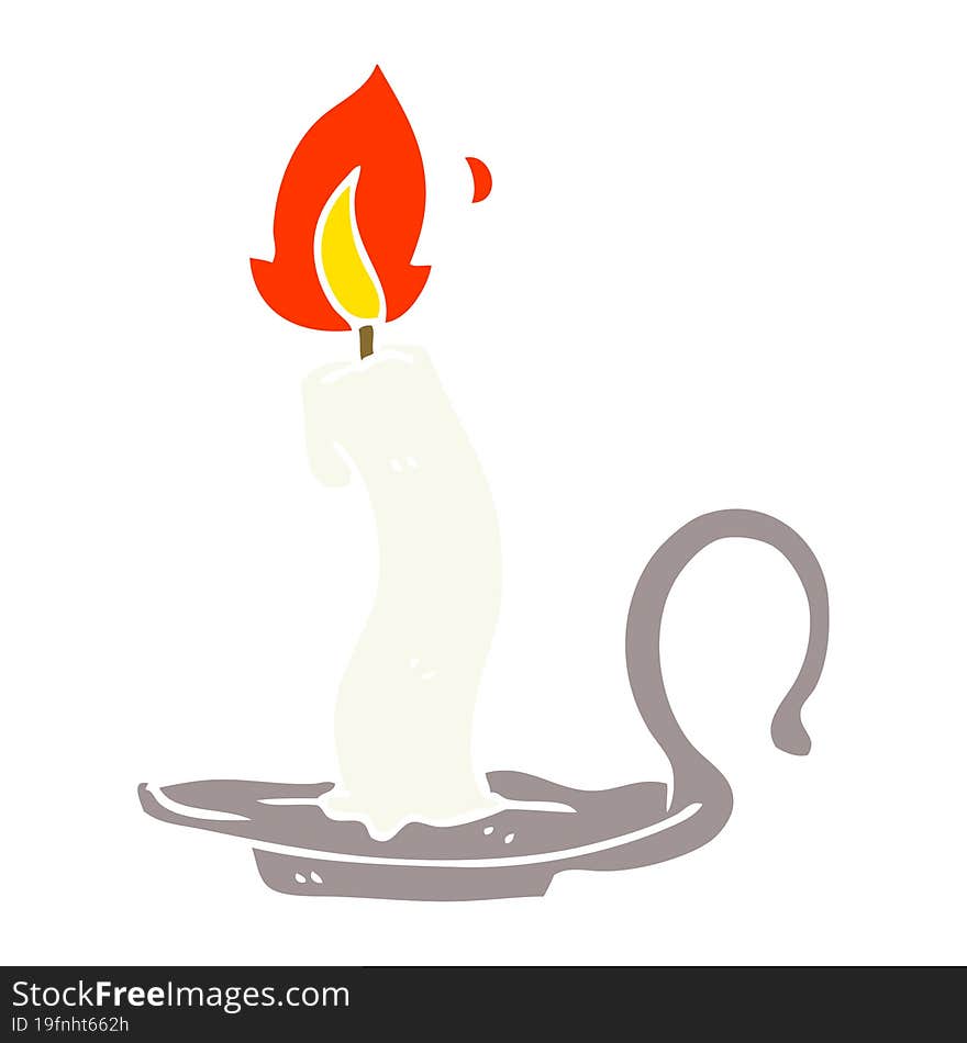 cartoon doodle burning candle