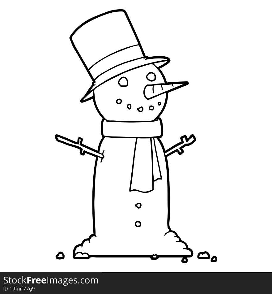 cartoon snowman. cartoon snowman