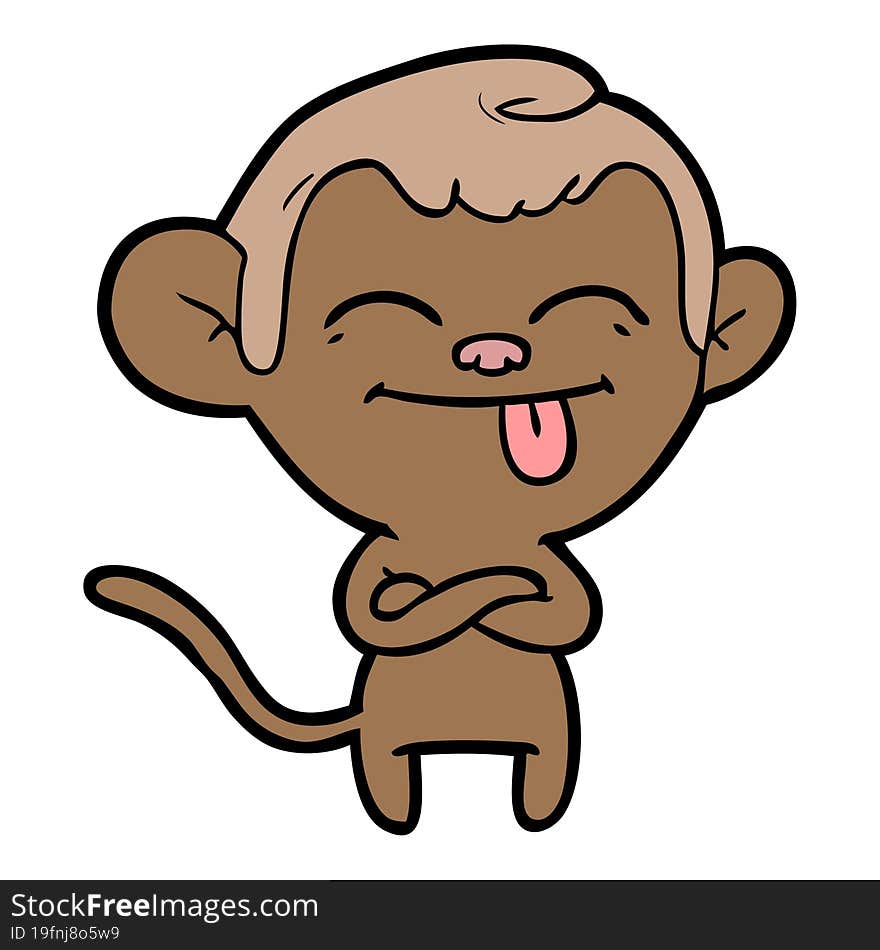 funny cartoon monkey. funny cartoon monkey