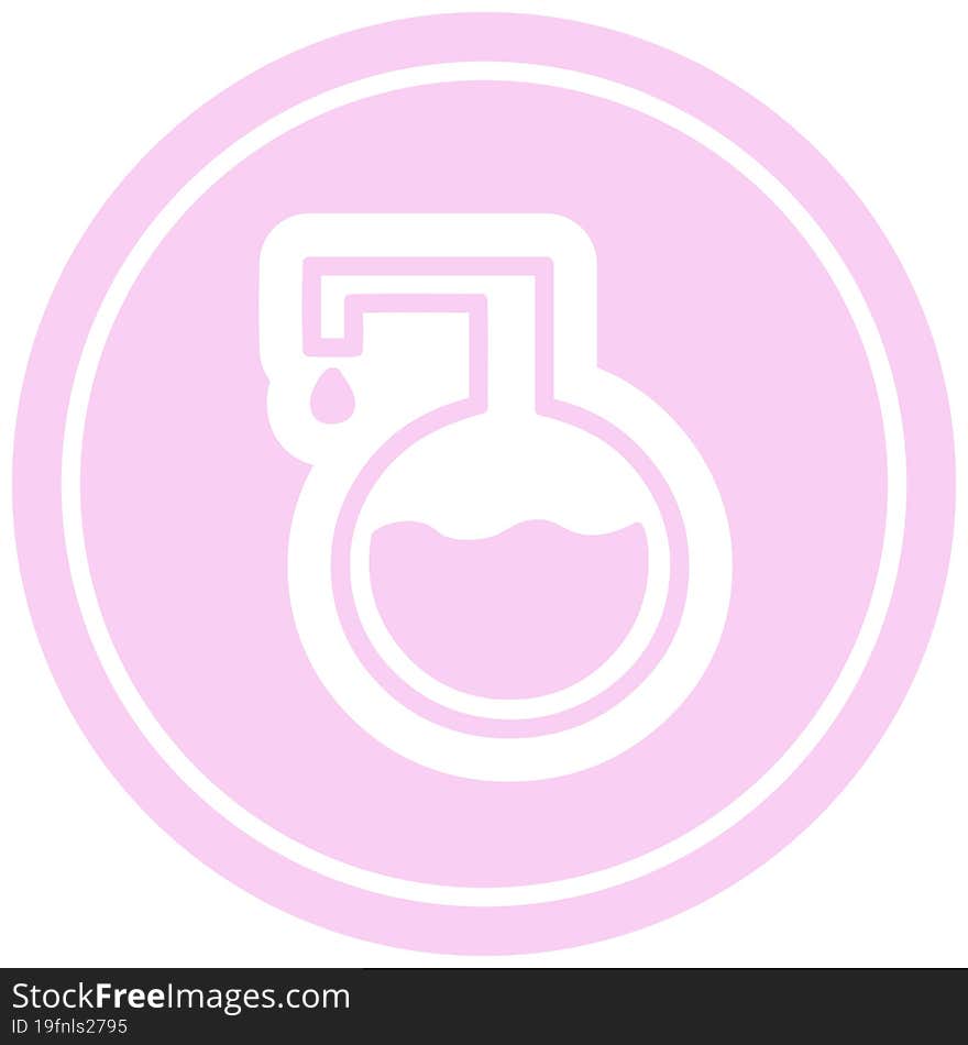 science experiment circular icon