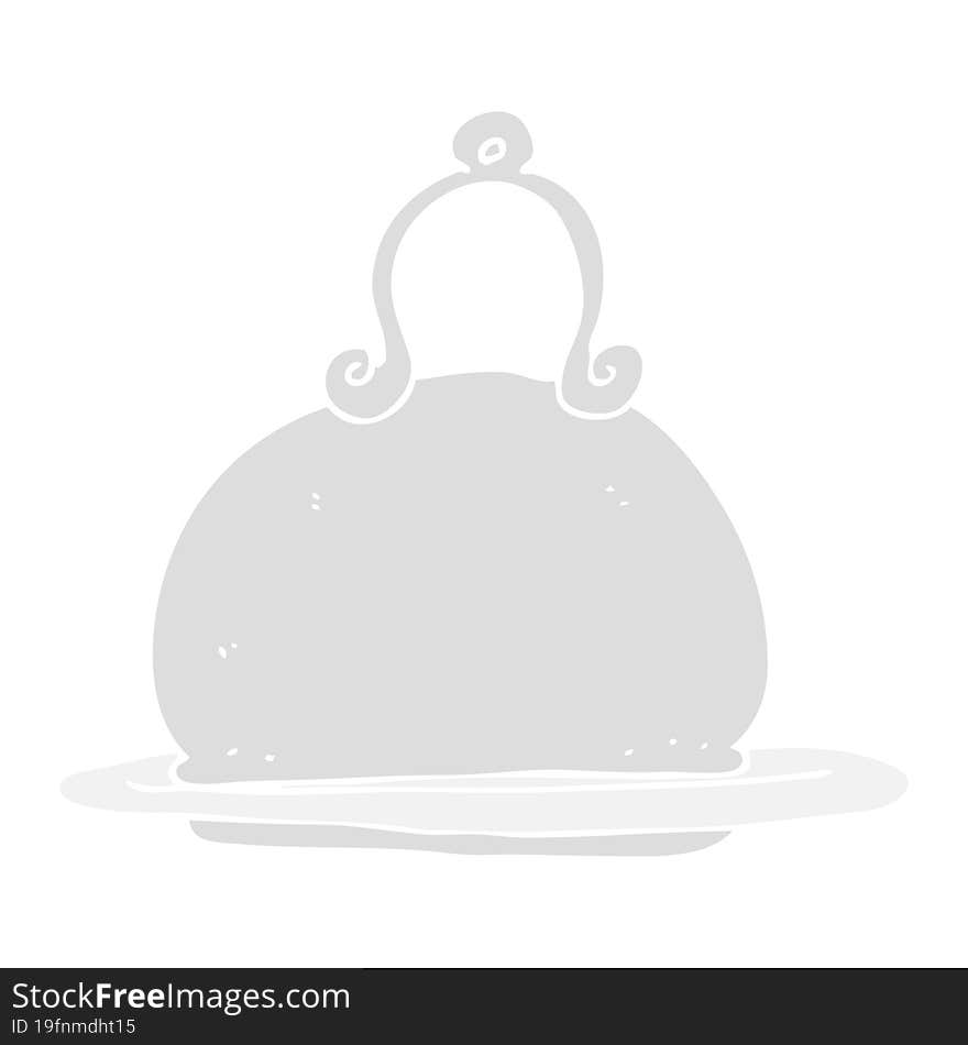 Flat Color Illustration Of A Cartoon Meal Dish