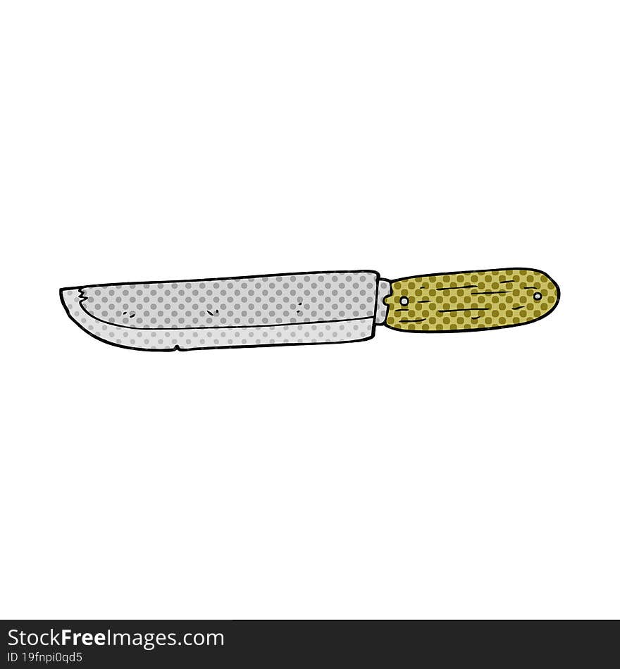 freehand drawn cartoon knife