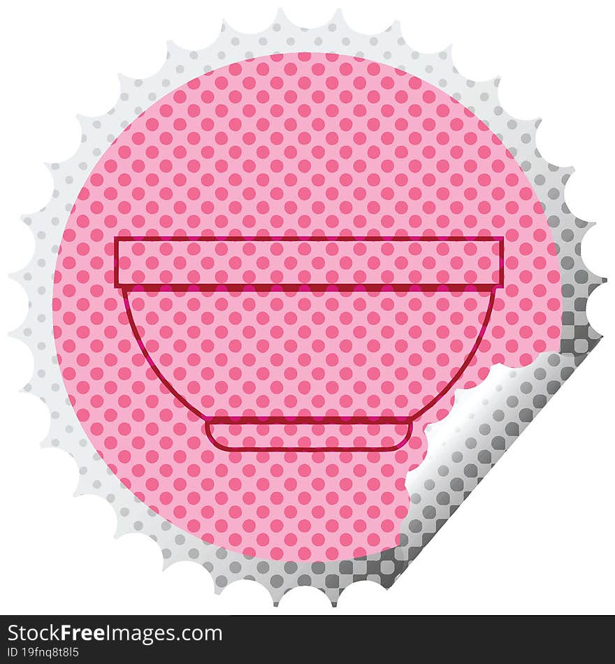 Rice bowl circular peeling sticker