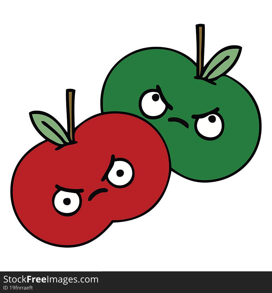 Cute Cartoon Juicy Apple