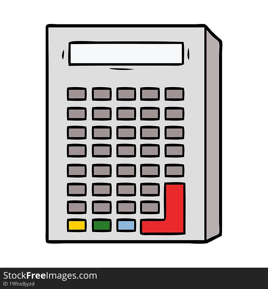 cartoon calculator. cartoon calculator