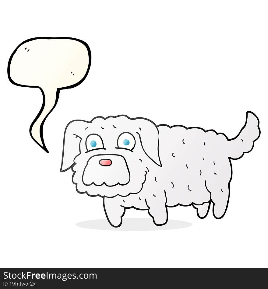 speech bubble cartoon small dog