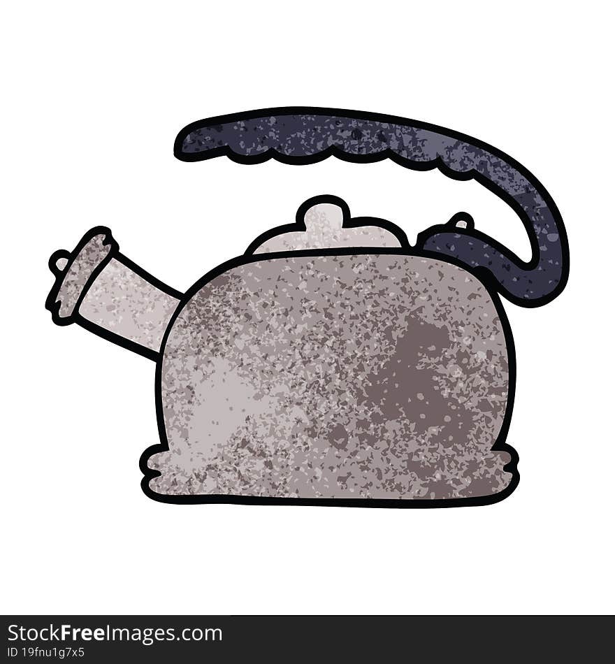 cartoon doodle whistling kettle