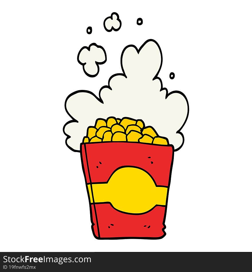 cartoon popcorn