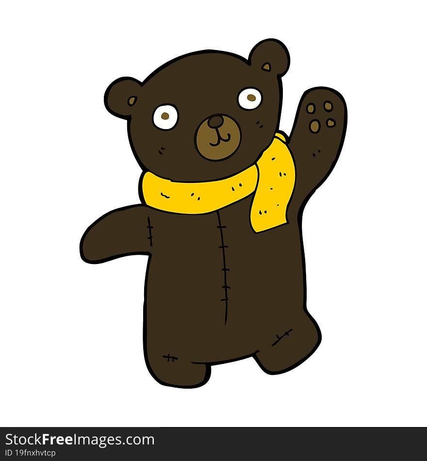 cute cartoon black teddy bear