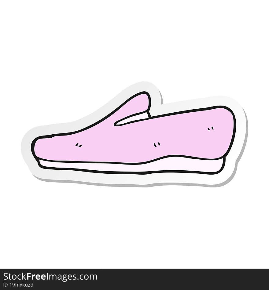 sticker of a cartoon slipper