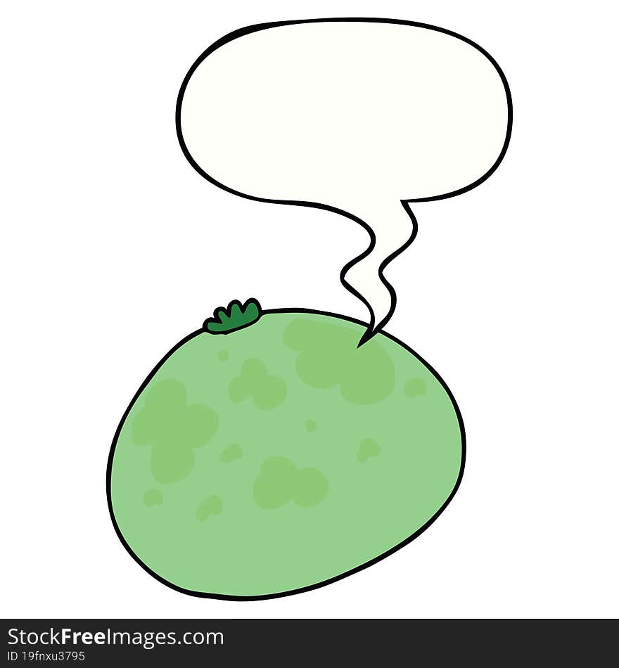 Cartoon Squash And Speech Bubble