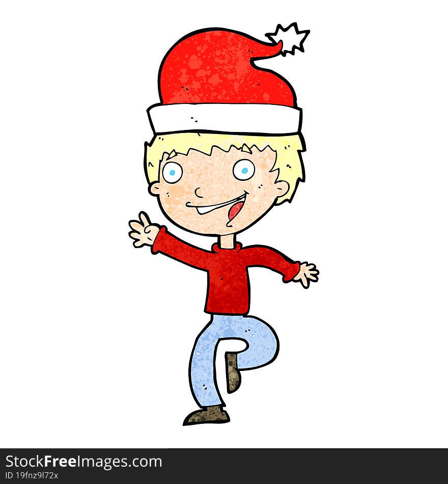 cartoon man getting ready for christmas. cartoon man getting ready for christmas