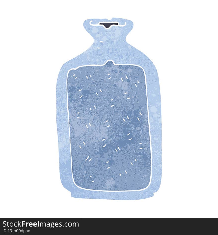 retro cartoon hot water bottle