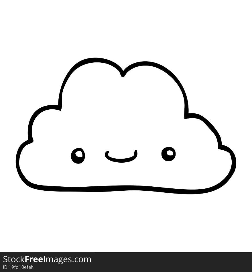 Cute Cartoon Cloud