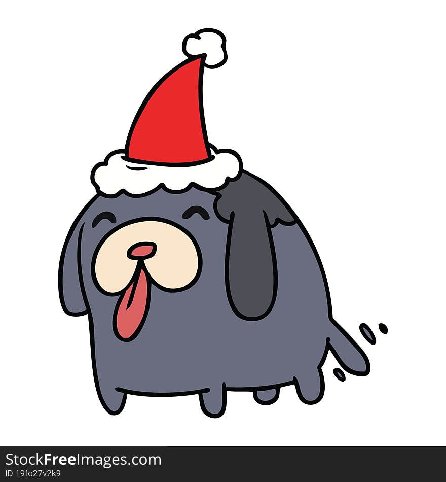 Christmas Cartoon Of Kawaii Dog