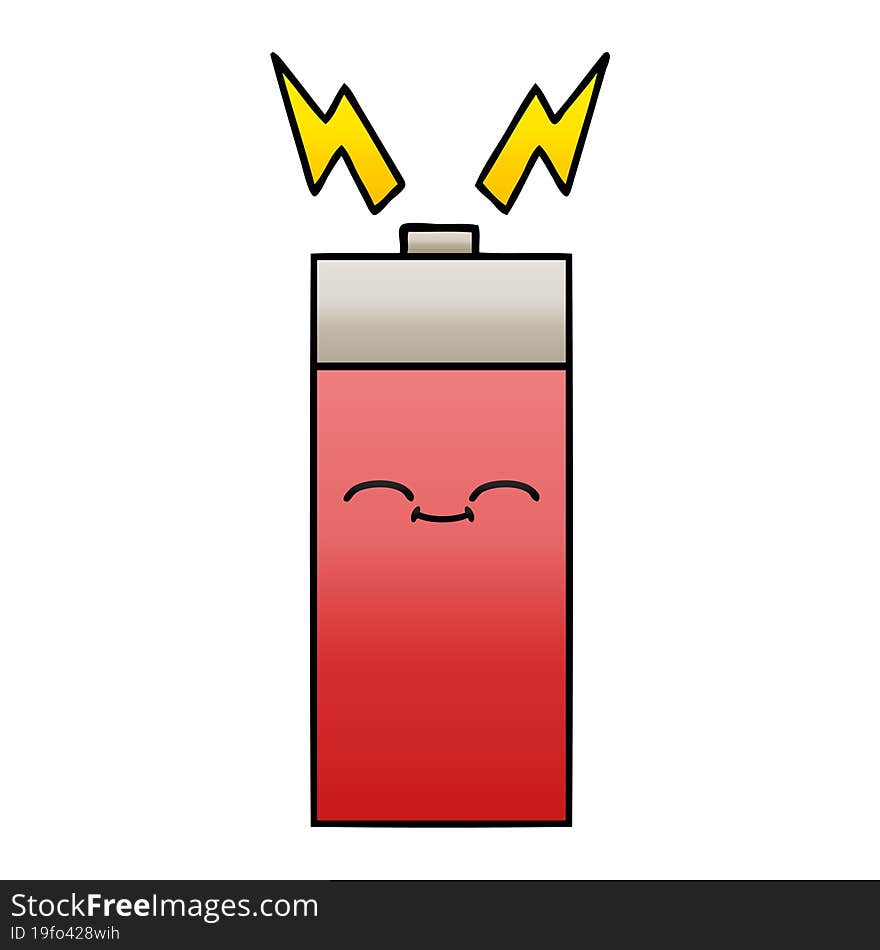 gradient shaded cartoon of a battery