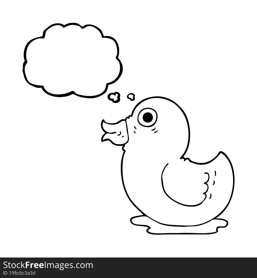 thought bubble cartoon rubber duck