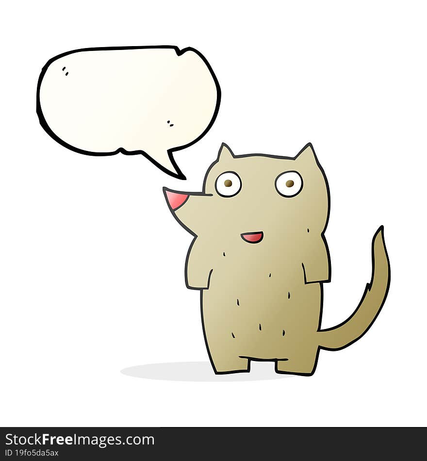 Speech Bubble Cartoon Dog