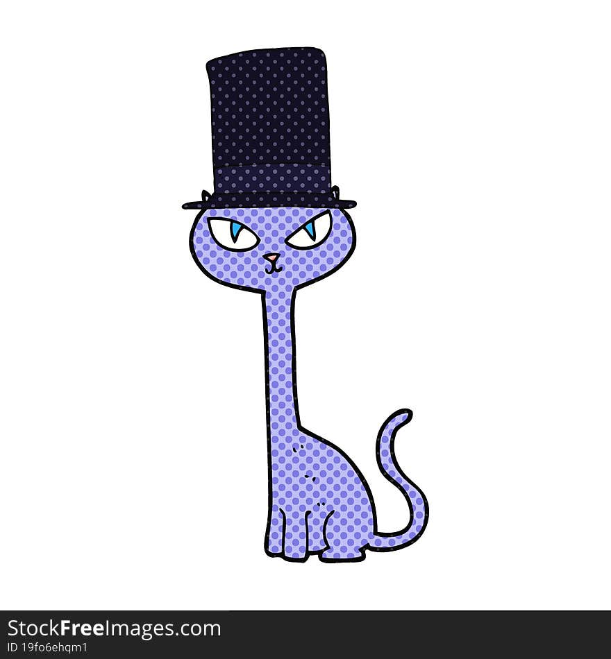 cartoon posh cat