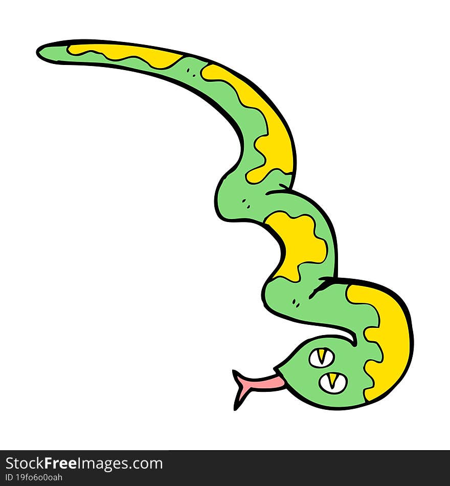 Cartoon Hissing Snake