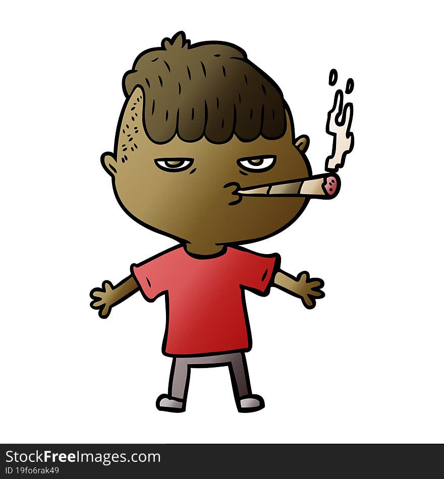 cartoon man smoking. cartoon man smoking