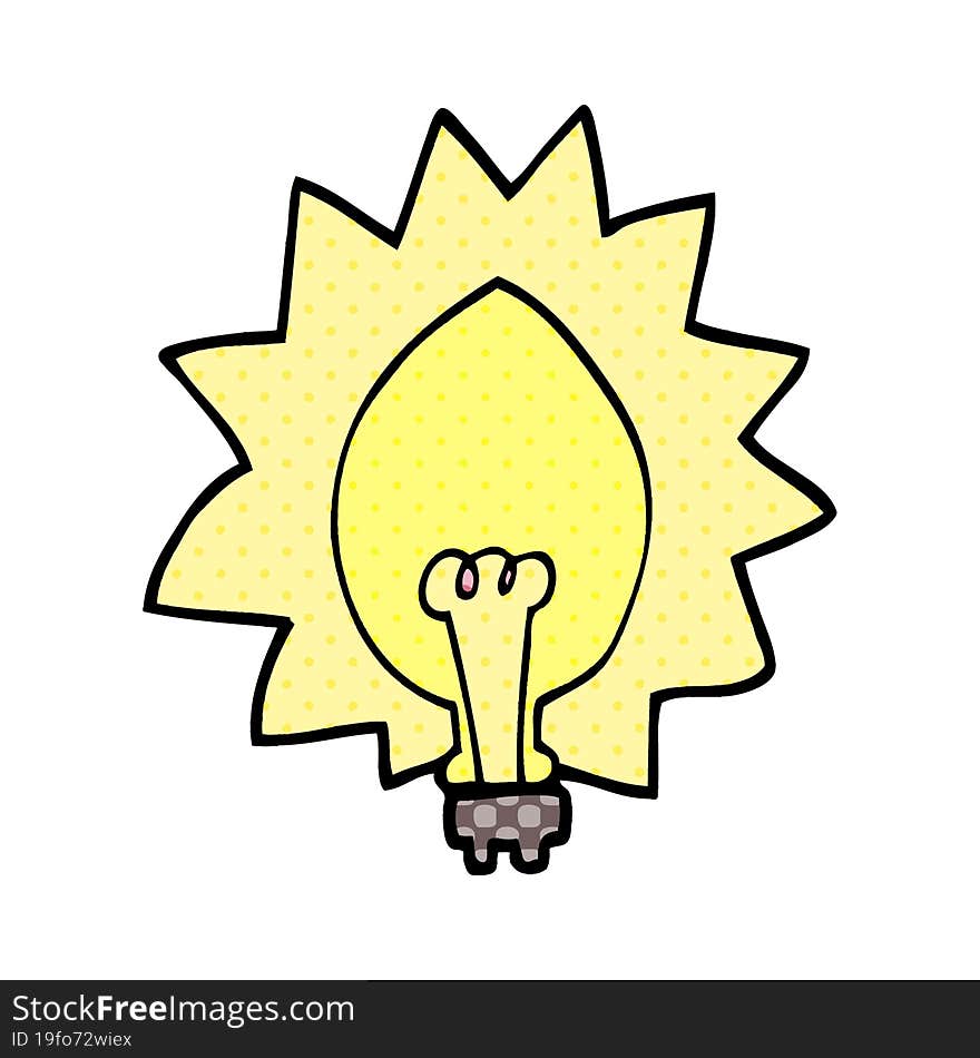 cartoon doodle light bulb