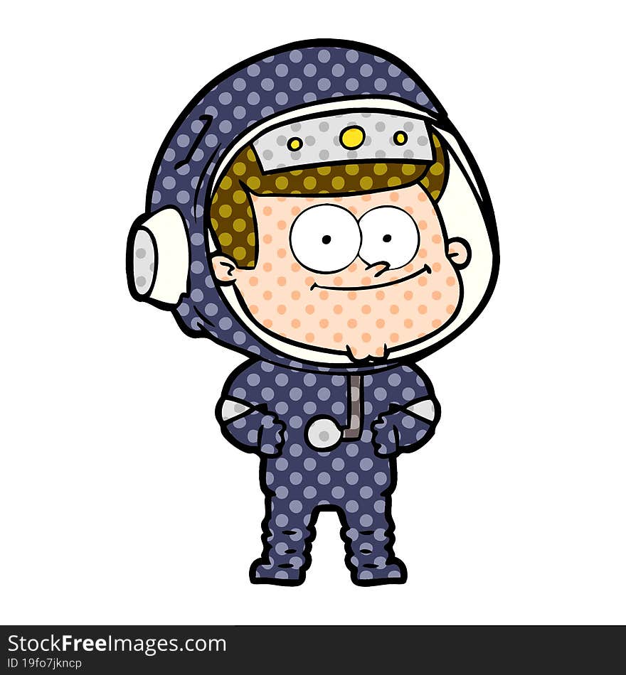 happy astronaut cartoon. happy astronaut cartoon