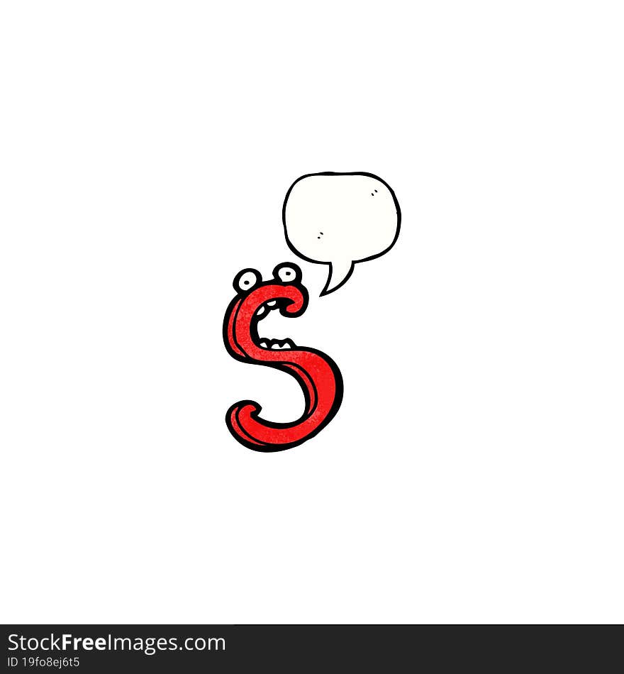 cartoon letter s