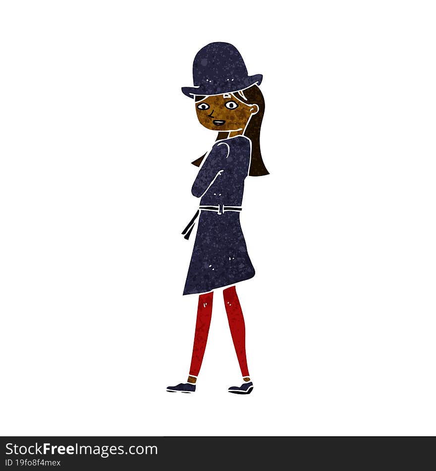 cartoon female spy