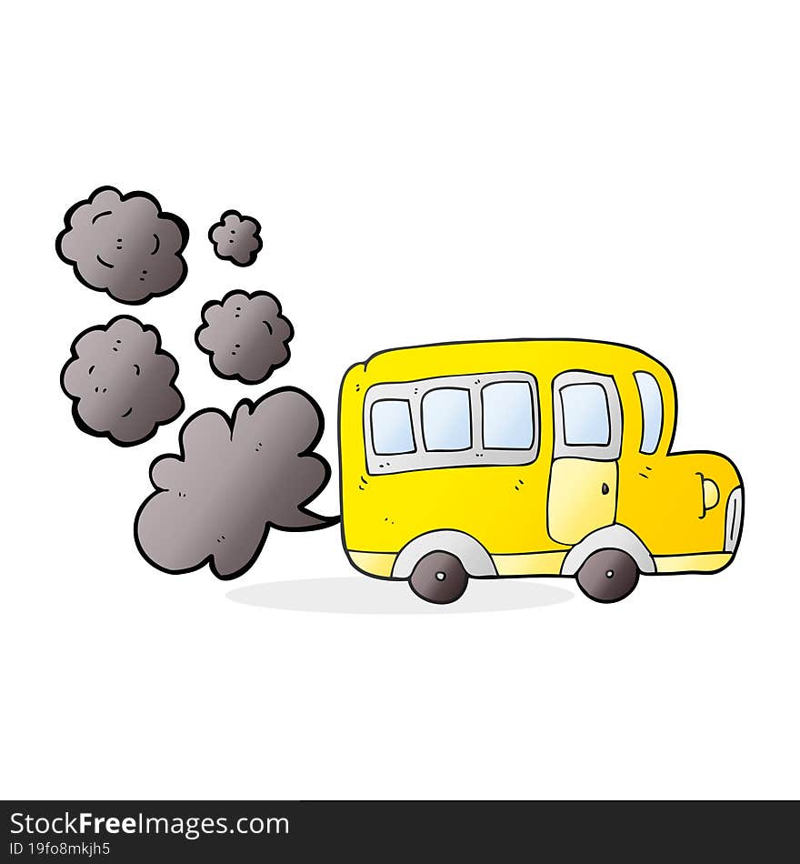 freehand drawn cartoon yellow school bus